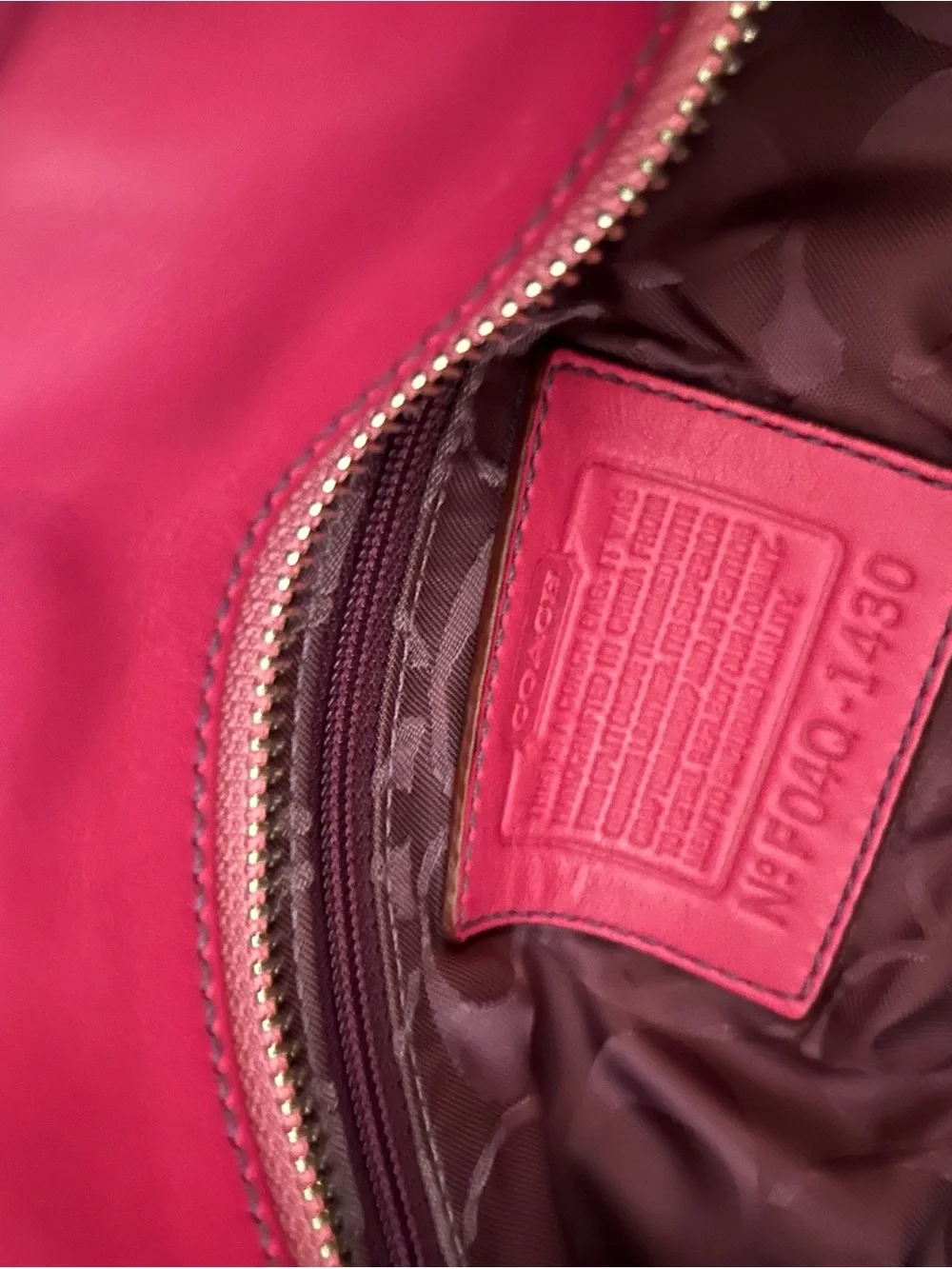 COACH Suede Shoulder Tote in Vibrant Pink y2k